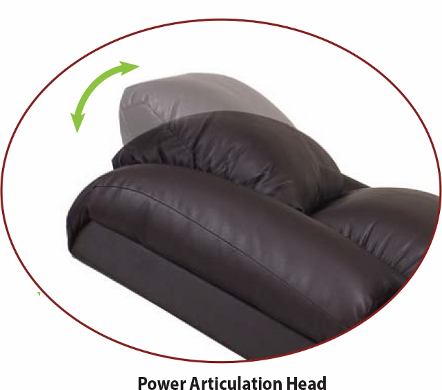 Showing Adjustable  Head Rest Range of Motion