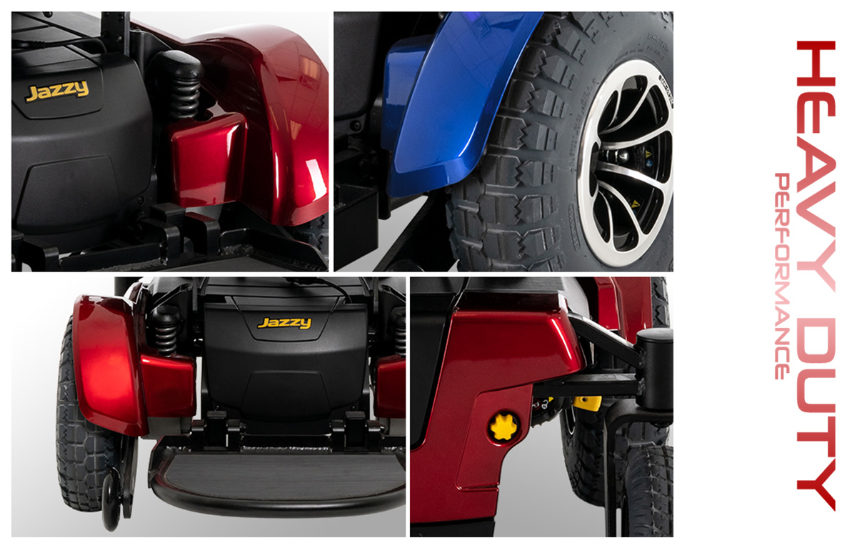 Close Up of Sections of Power Chair