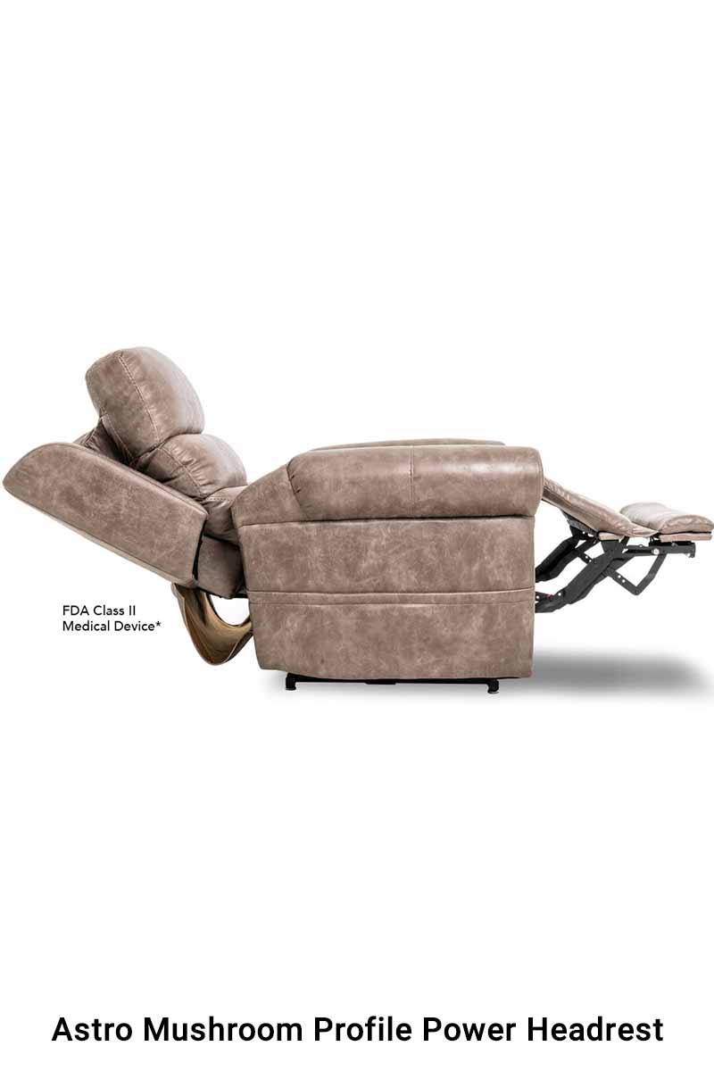 Tranquil VivaLift PLR935S Power Recliner Small- Grey, Gray